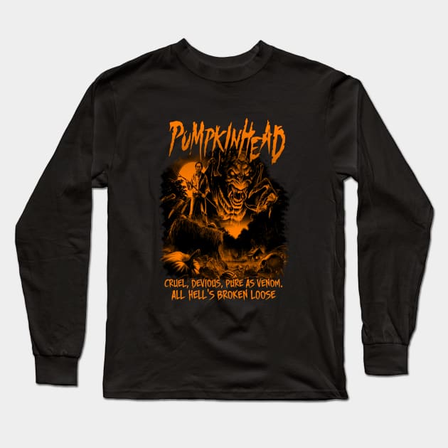 Pumpkinhead Long Sleeve T-Shirt by The Dark Vestiary